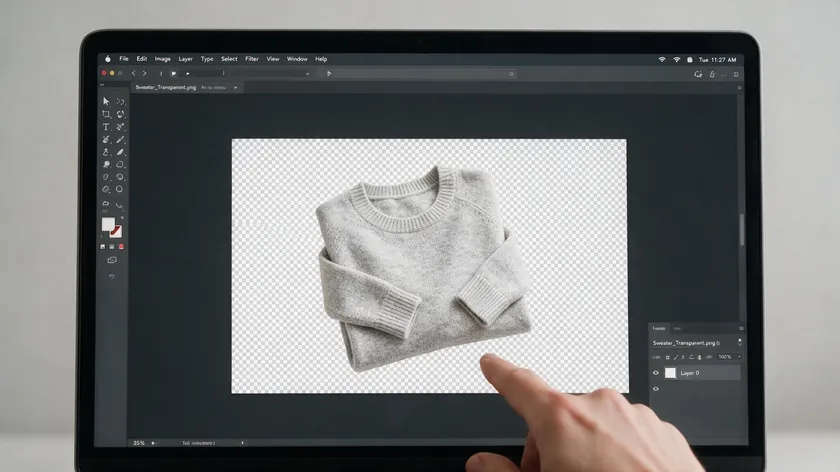 If your PNG file displays a gray-and-white checkered background in every app you open it in