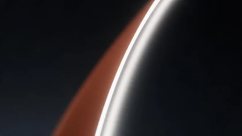 Macro close-up of an image edge showing a faint white halo artifact, a common mistake when learning how to save an image with a transparent background.